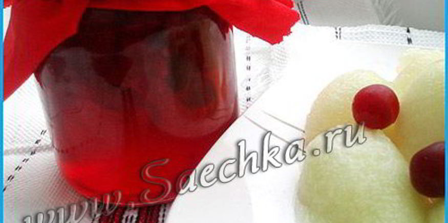 Рецепт джема из вишни и дыни