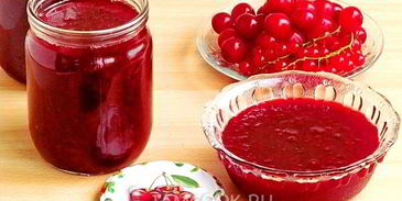джем из вишни и красной смородины