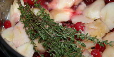 клюквенно-яблочный джем с тимьяном