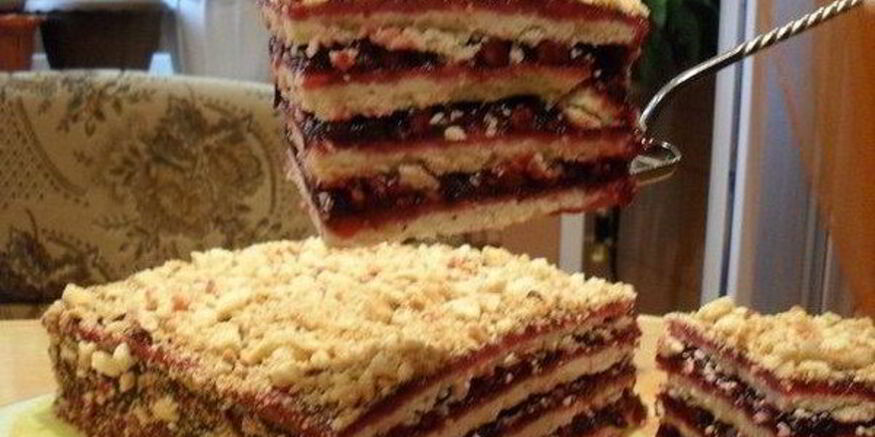 Рецепт невероятна простой тортик с джемом