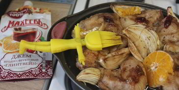 пикантные куриные крылышки в маринаде барбекю с джемом глинтвейн