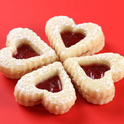 Сердечки с начинкой из джема