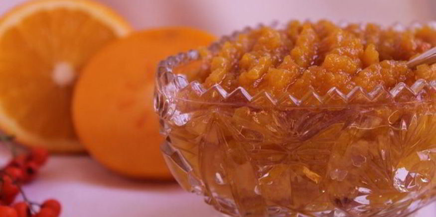 Рецепт тыквенного джема с хурмой и апельсином