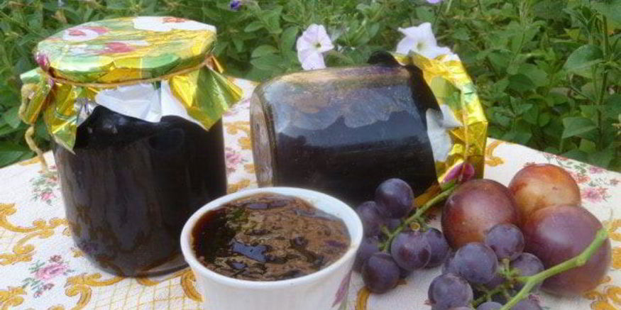 Рецепт виноградна-сливового джем