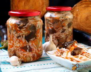 Капуста с баклажанами на зиму