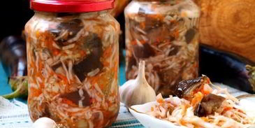 капуста с баклажанами на зиму