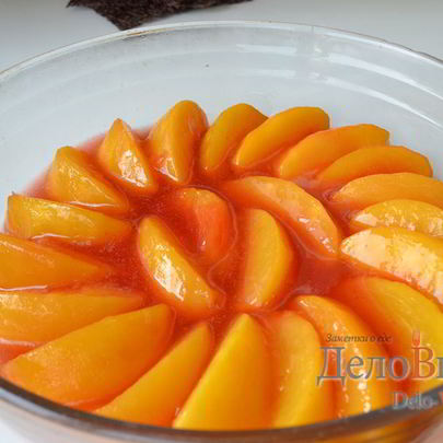 Карамелизированные персики для начинки