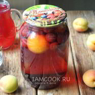 Рецепт Абрикосово-вишневого компот на зиму