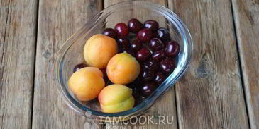 абрикосово-вишневый компот на зиму