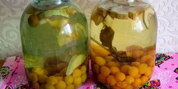 компот из алычи с кабачком