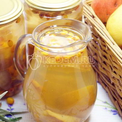 Компот из груш с облепихой