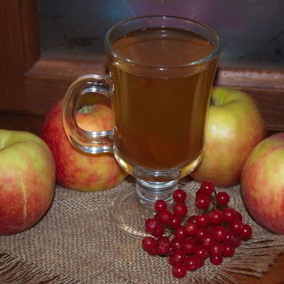 Компот из калины и яблок