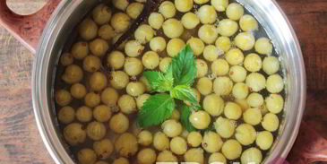 компот из крыжовника и мяты