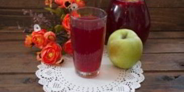 компот из вишни с яблоками