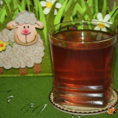 Нектариновый компот с черешней, клубникой и апельсином