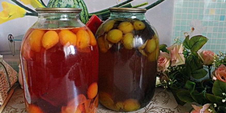 Рецепт сливового компота с базиликом на зиму