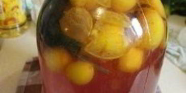 сливовый компот с базиликом на зиму