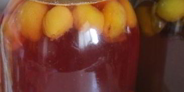 сливовый компот с базиликом на зиму