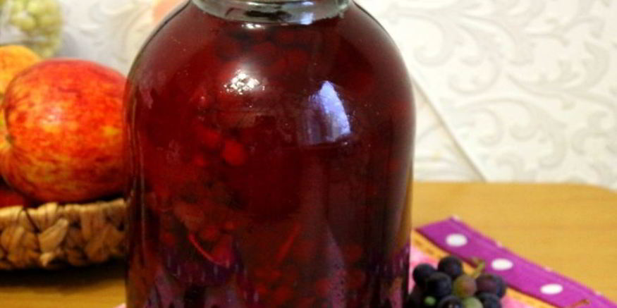 Рецепт виноградного компота на зиму