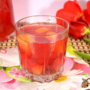 Рецепт Вишневого компота с ягодами йошты и апельсином