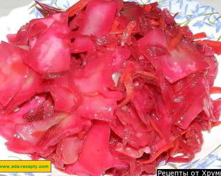 Капуста со свеклой маринованная