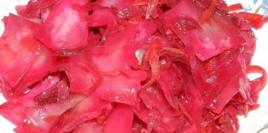 Рецепт капусты со свеклой маринованная
