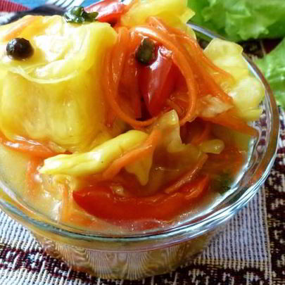 Маринованная капуста с куркумой