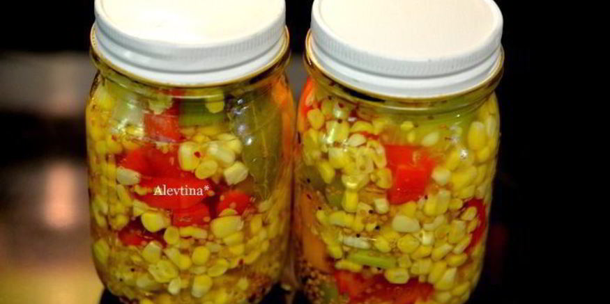 Рецепт маринованной кукурузы со сладким перцем