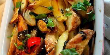 маринованный картофель с овощами