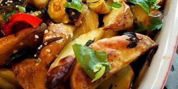 маринованный картофель с овощами