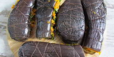 маринованные баклажаны с морковью и зеленью