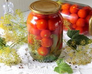 Маринованные помидоры черри со сладким перцем на зиму