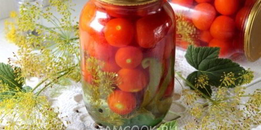 Рецепт маринованных помидоров черри со сладким перцем на зиму