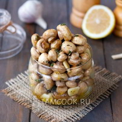 Шампиньоны, маринованные без уксуса