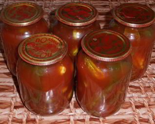 Огурцы в томате на зиму