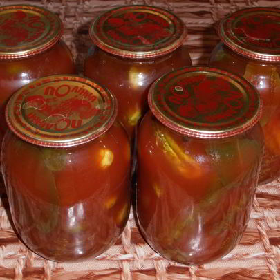 Огурцы в томате на зиму