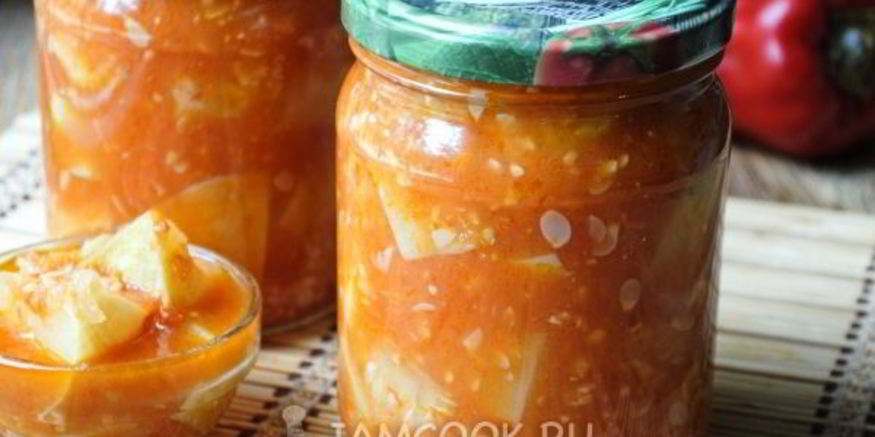 Рецепт патиссонов в томатной заливке на зиму