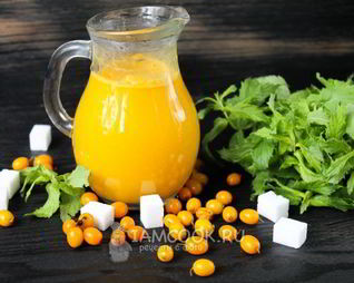 Сок из облепихи на зиму без кипячения