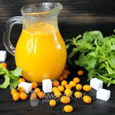 Сок из облепихи на зиму без кипячения