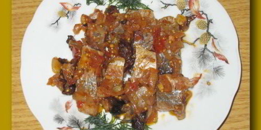 Рецепт соленой сельди под соусом