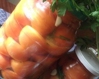 Соленые помидоры за 4 дня