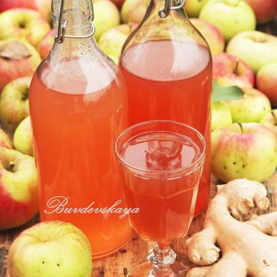 Яблочный сок с имбирем на Зиму