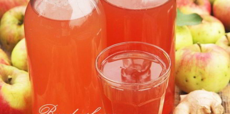 Рецепт яблочного сока с имбирем на зиму
