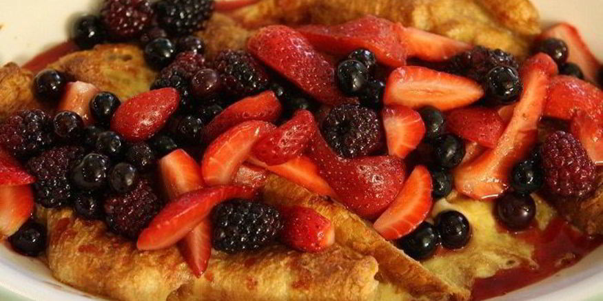 Рецепт ягод на французском тосте