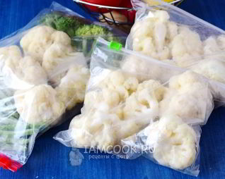 Заморозка цветной капусты на зиму