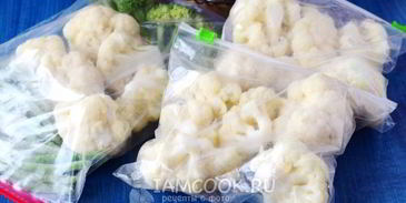 заморозка цветной капусты на зиму