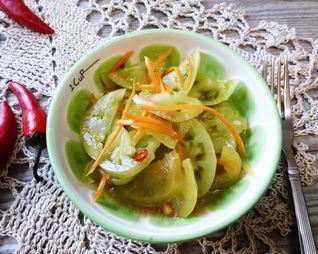 Зеленые помидоры по-корейски