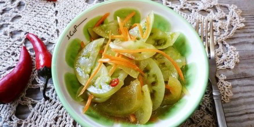 Рецепт зеленых помидоров по-корейски