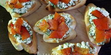 брускетта-гриль с запеченным перцем