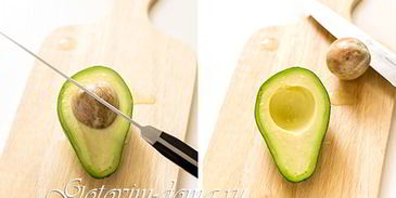 брускетта с гуакамоле и креветками